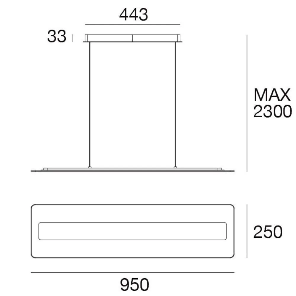 Lampadari Moderni-Linea Light Lampadario antille cromo led 45w 3000k moderno