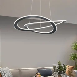 Lampadari Moderni-Selezionato da Mazzolaluce Lampadario antracite led 52w 3000k dimmerabile per soggiorno moderno