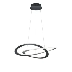 Lampadari Moderni-Selezionato da Mazzolaluce Lampadario antracite led 52w 3000k dimmerabile per soggiorno moderno
