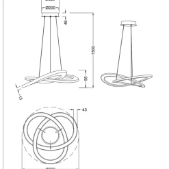 Lampadari Moderni-Selezionato da Mazzolaluce Lampadario antracite led 52w 3000k dimmerabile per soggiorno moderno