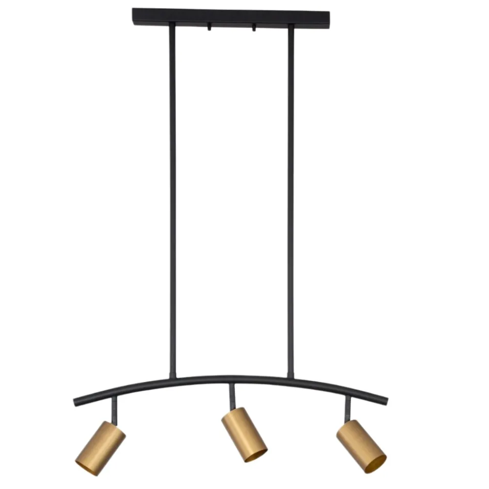 Lampadari Cucina-Selezionato da Mazzolaluce Lampadario a soffitto da cucina nero oro con luci orientabili