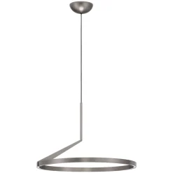 Lampadari Moderni-Selezionato da Mazzolaluce Lampadario a sospensione anello nickel led 2700k-3000k-4000k biemissione