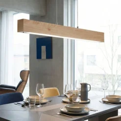 Lampadari Moderni-Fabas Luce Lampadario a sospensione badia in legno per tavolo