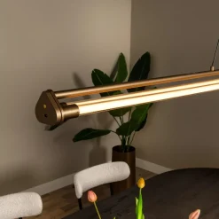 Lampadari Moderni-Selezionato da Mazzolaluce Lampadario a sospensione barra orizzontale led 2200k-3300k per tavolo sala da pranzo