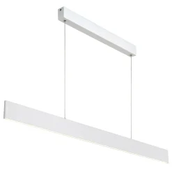 Lampadari Moderni-Selezionato da Mazzolaluce Lampadarioa sospensione bianco sottile per tavolo ufficio led 2700k dimmerabile