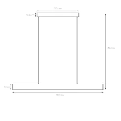 Lampadari Moderni-Selezionato da Mazzolaluce Lampadarioa sospensione bianco sottile per tavolo ufficio led 2700k dimmerabile