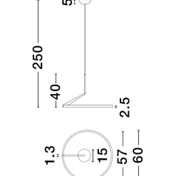 Lampadari Moderni-Selezionato da Mazzolaluce Lampadario a sospensione champagne led 2700k-3000k-4000k biemissione