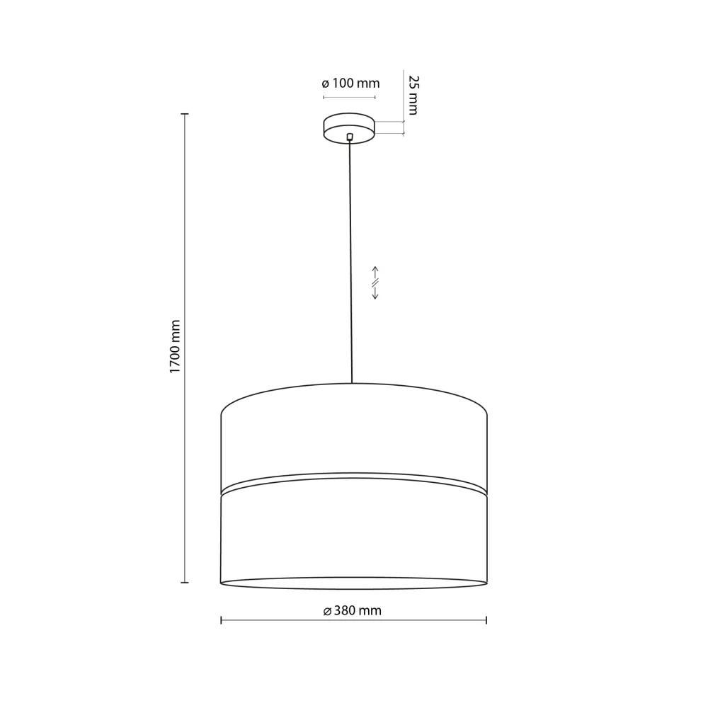 Lampadari Moderni-Selezionato da Mazzolaluce Lampadario a sospensione cilindro quercia nero moderno 38 cm