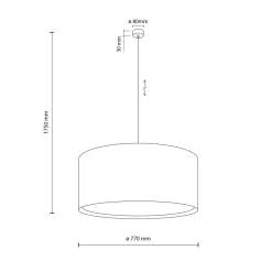 Lampadari Moderni-Selezionato da Mazzolaluce Lampadario a sospensione cilindro di tessuto beige