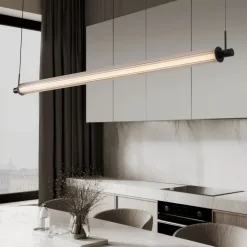 Lampadari Moderni-Selezionato da Mazzolaluce Lampadario a sospensione cilindro di vetro per sala da pranzo