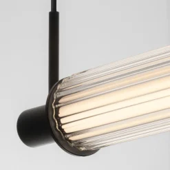 Lampadari Moderni-Selezionato da Mazzolaluce Lampadario a sospensione cilindro di vetro per sala da pranzo