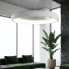 Lampadari Moderni-Selezionato da Mazzolaluce Lampadario a sospensione 60cm anello bianco led 38w 2300k 3000k 4000k