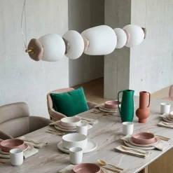 Lampadari Moderni-Selezionato da Mazzolaluce Lampadario a sospensione 96cm vetro ceramica design per sala da pranzo