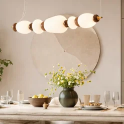 Lampadari Moderni-Selezionato da Mazzolaluce Lampadario a sospensione 96cm vetro ceramica design per sala da pranzo