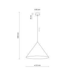 Lampade A Sospensione-Selezionato da Mazzolaluce Lampadario a sospensione cono 33 cm metallo marrone per cucina