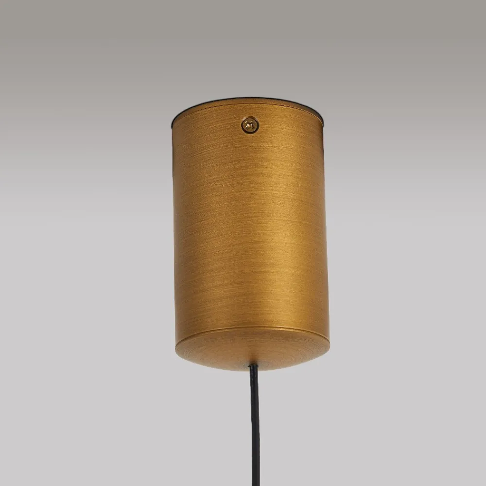 Lampade A Sospensione-Selezionato da Mazzolaluce Lampadario a sospensione cono alluminio colore cuoio led dimmerabile