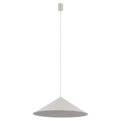 Lampadari Cucina-Selezionato da Mazzolaluce Lampadario a sospensione cono di metallo champagne 50 cm per tavolo cucina