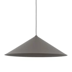 Lampadari Cucina-Selezionato da Mazzolaluce Lampadario a sospensione cono 50 cm di metallo marrone per cucina moderna