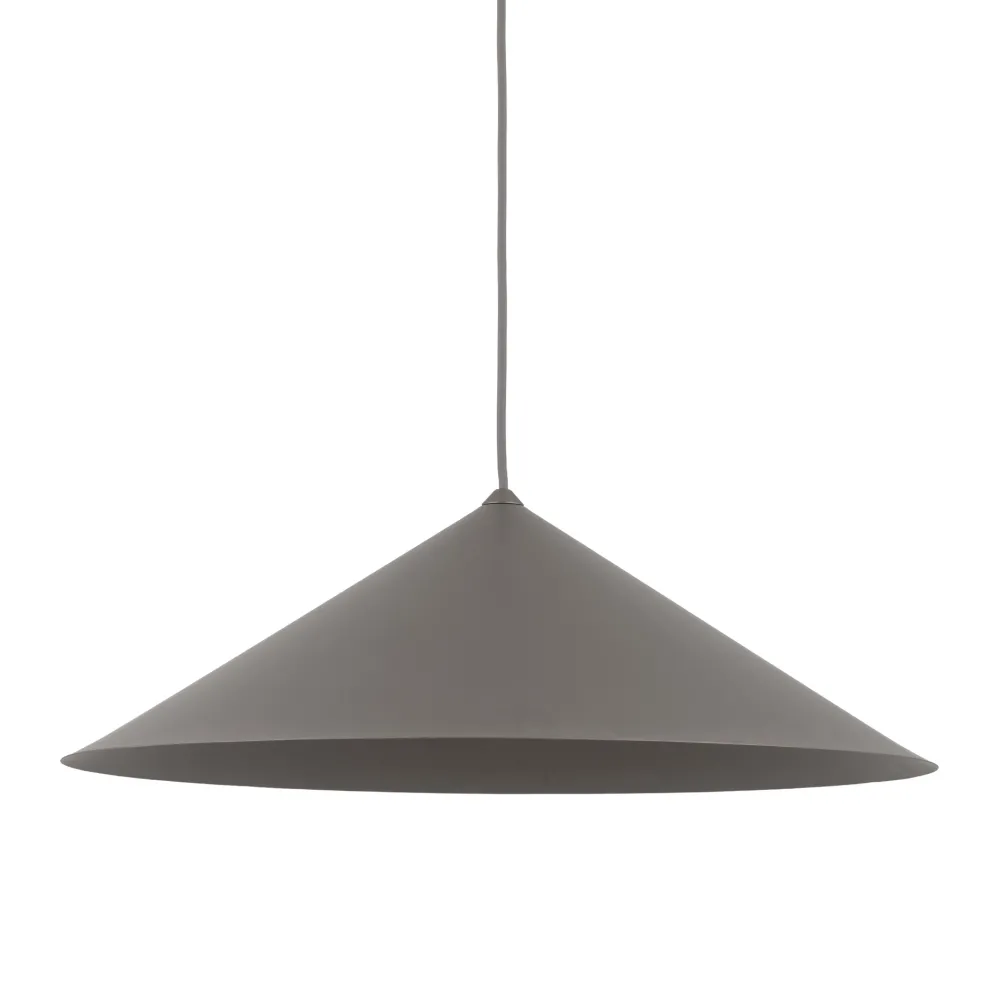 Lampadari Cucina-Selezionato da Mazzolaluce Lampadario a sospensione cono 50 cm di metallo marrone per cucina moderna