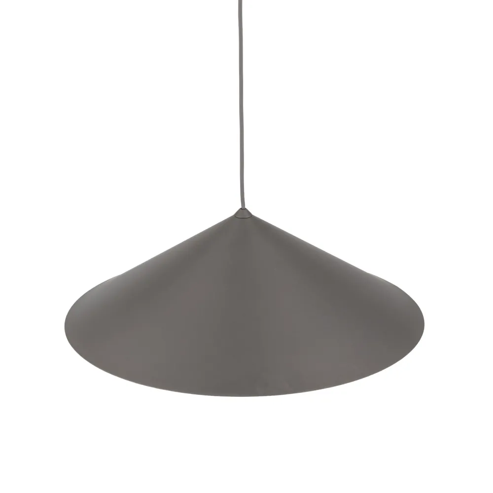 Lampadari Cucina-Selezionato da Mazzolaluce Lampadario a sospensione cono 50 cm di metallo marrone per cucina moderna