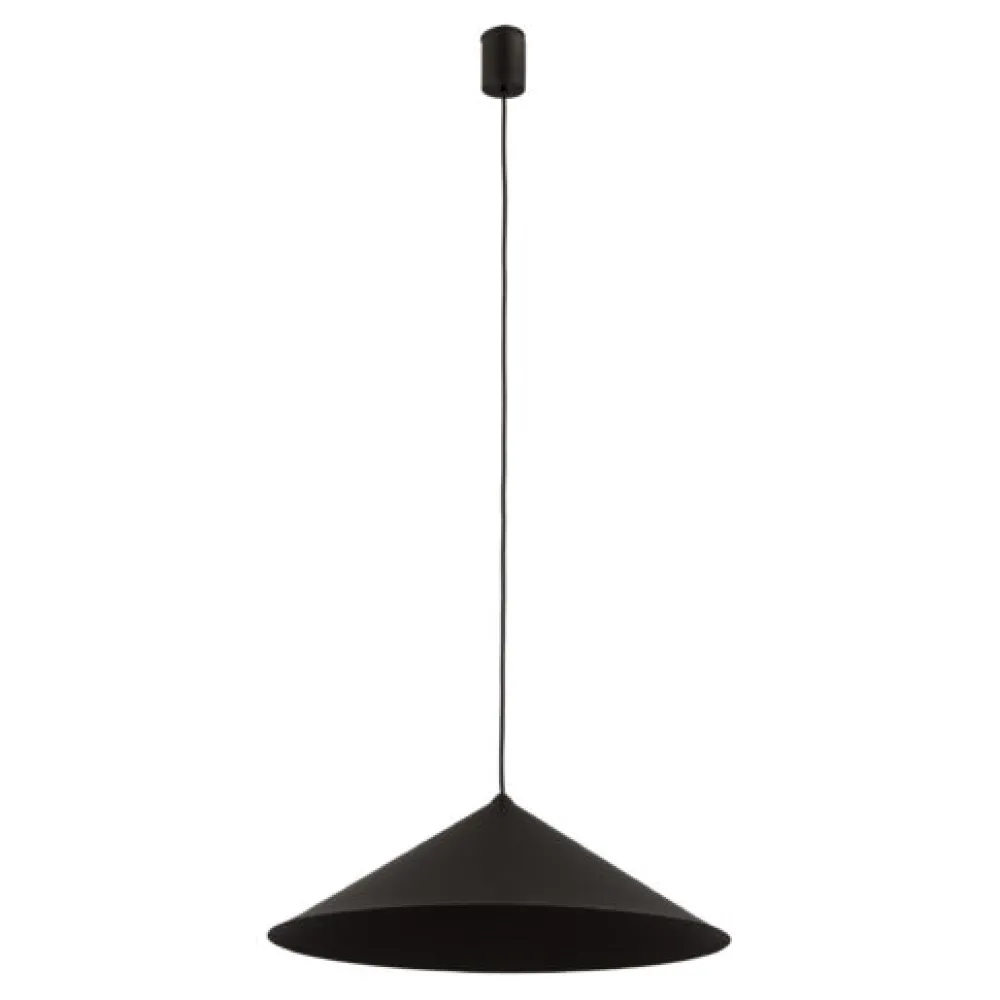 Lampadari Cucina-Selezionato da Mazzolaluce Lampadario a sospensione cono 50 cm di metallo marrone per cucina moderna