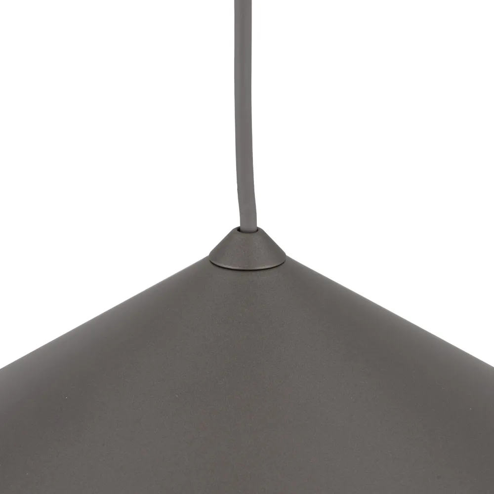 Lampadari Cucina-Selezionato da Mazzolaluce Lampadario a sospensione cono 50 cm di metallo marrone per cucina moderna