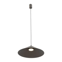 Lampadari Cucina-Selezionato da Mazzolaluce Lampadario a sospensione cono di metallo marrone 40 cm per tavolo cucina
