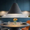Lampadari Moderni-Selezionato da Mazzolaluce Lampadario a sospensione cono 45cm nero di cartapesta