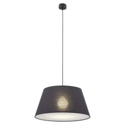 Lampadari Moderni-Selezionato da Mazzolaluce Lampadario a sospensione cono in tessuto nero