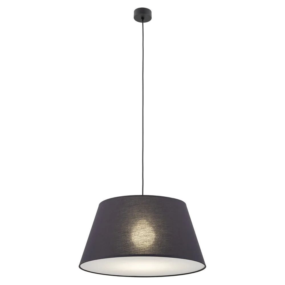 Lampadari Moderni-Selezionato da Mazzolaluce Lampadario a sospensione cono in tessuto nero