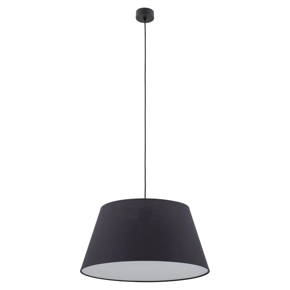 Lampadari Moderni-Selezionato da Mazzolaluce Lampadario a sospensione cono in tessuto nero