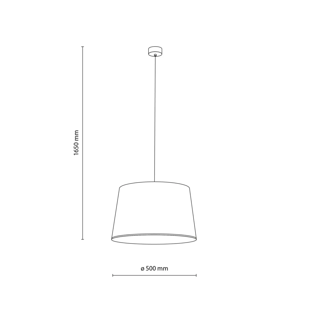 Lampadari Moderni-Selezionato da Mazzolaluce Lampadario a sospensione cono in tessuto nero