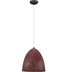Lampadari Moderni-Selezionato da Mazzolaluce Lampadario a sospensione cupola 50cm rossa carta seta di gelso per tavolo soggiorno