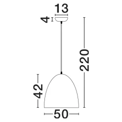 Lampadari Moderni-Selezionato da Mazzolaluce Lampadario a sospensione cupola 50cm rossa carta seta di gelso per tavolo soggiorno