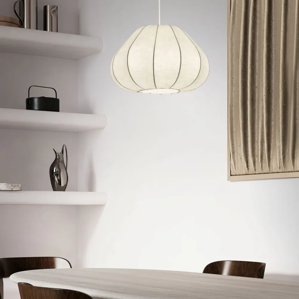 Lampadari Moderni-Selezionato da Mazzolaluce Lampadario a sospensione design moderno di viscosa bianca