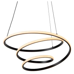 Lampadari Moderni-Selezionato da Mazzolaluce Lampadario a sospensione design moderno circolare nero per soggiorno