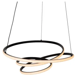 Lampadari Moderni-Selezionato da Mazzolaluce Lampadario a sospensione design moderno circolare nero per soggiorno