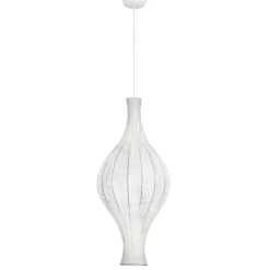 Lampadari Moderni-Selezionato da Mazzolaluce Lampadario a sospensione design seta di gelso naturale bianco sabbia