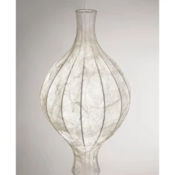 Lampadari Moderni-Selezionato da Mazzolaluce Lampadario a sospensione design in seta di gelso bianco sabbia