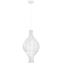 Lampadari Moderni-Selezionato da Mazzolaluce Lampadario a sospensione design in seta di gelso bianco sabbia