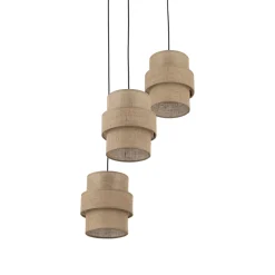Lampadario Camera Da Letto-Selezionato da Mazzolaluce Lampadario a sospensione di paralume iuta per camera da letto
