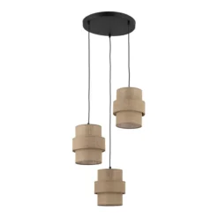 Lampadario Camera Da Letto-Selezionato da Mazzolaluce Lampadario a sospensione di paralume iuta per camera da letto
