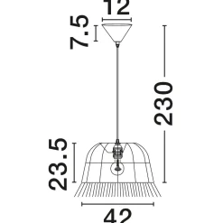 Lampadario Camera Da Letto-Selezionato da Mazzolaluce Lampadario a sospensione di rattan giacinto d'acqua intrecciato rafia corda per camera da letto