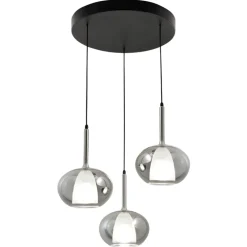 Lampadari Moderni-Fabas Luce Lampadario a sospensione edolo fume per soggiorno moderno