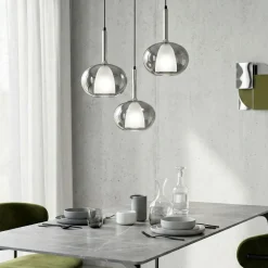 Lampadari Moderni-Fabas Luce Lampadario a sospensione edolo fume per soggiorno moderno