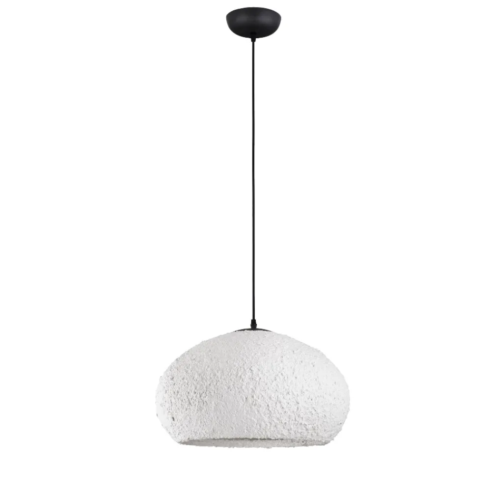 Lampadari Moderni-Selezionato da Mazzolaluce Lampadario a sospensione fatto a mano cupola resina e carta bianco