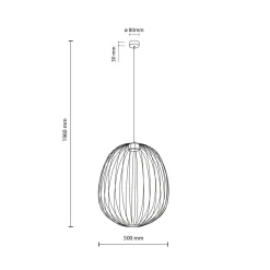 Lampadari Moderni-Selezionato da Mazzolaluce Lampadario a sospensione gabbia di metallo rosso mattone design moderno
