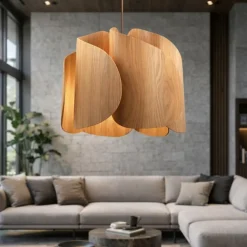 Lampadari Moderni-Fabas Luce Lampadario a sospensione in legno dal design moderno pevero