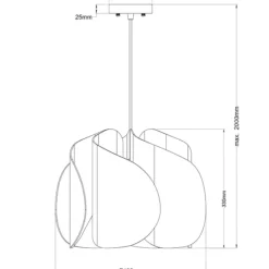 Lampadari Moderni-Fabas Luce Lampadario a sospensione in legno dal design moderno pevero