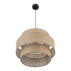 Lampadario Camera Da Letto-Selezionato da Mazzolaluce Lampadario a sospensione in tessuto iuta moderno per camera da letto